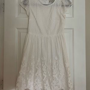 All white lace dress